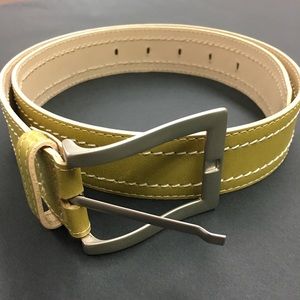 Mustard Color Leather Belt Small